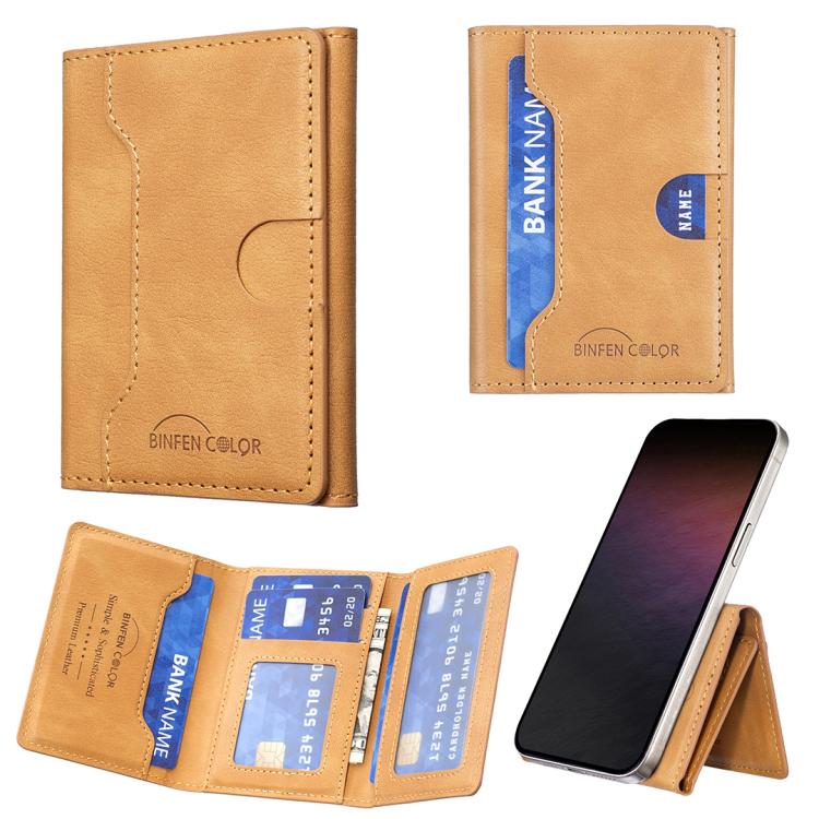 Portafoglio orizzontale magnetico in pelle con porta carte