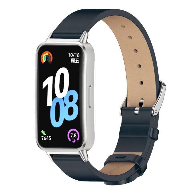 Cinturino per orologio Mijobs in pelle sintetica PU in microfibra., For Huawei Band 10 / 9 / 8