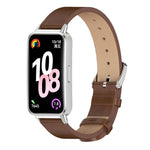 Cinturino per orologio Mijobs in pelle sintetica PU in microfibra., For Huawei Band 10 / 9 / 8