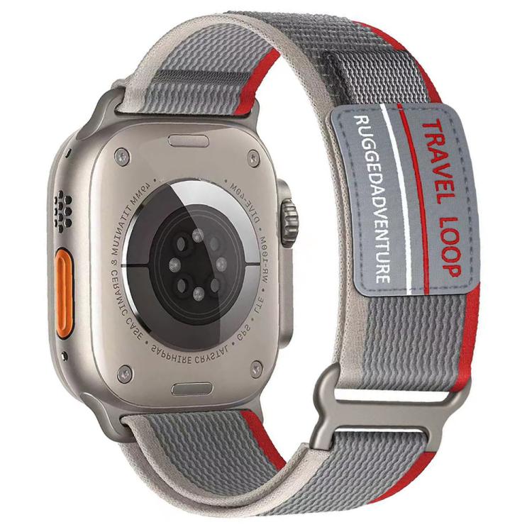 Cinturino per orologio xDfind a doppia sezione con fibbia in metallo e passante in nylon intrecciato., For Apple Watch 46mm / 49mm / 45mm / 44mm, For Apple Watch 42mm / 41mm / 40mm / 38mm