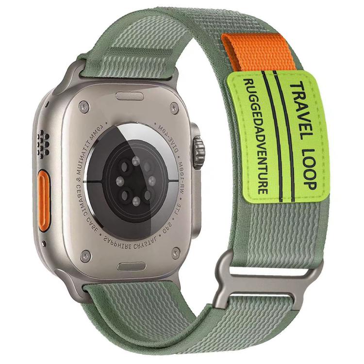 Cinturino per orologio xDfind a doppia sezione con fibbia in metallo e passante in nylon intrecciato., For Apple Watch 46mm / 49mm / 45mm / 44mm, For Apple Watch 42mm / 41mm / 40mm / 38mm