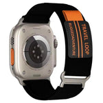 Cinturino per orologio xDfind a doppia sezione con fibbia in metallo e passante in nylon intrecciato., For Apple Watch 46mm / 49mm / 45mm / 44mm, For Apple Watch 42mm / 41mm / 40mm / 38mm