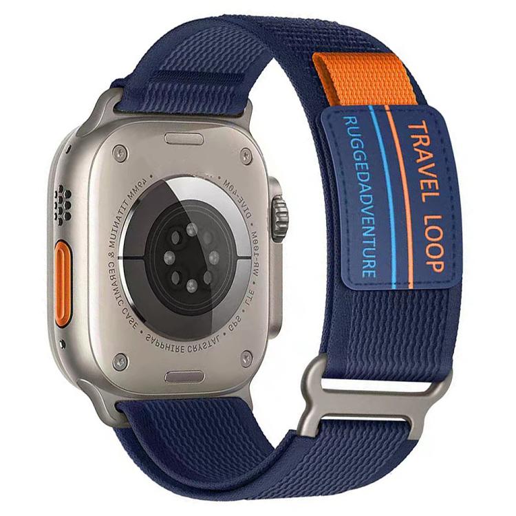 Cinturino per orologio xDfind a doppia sezione con fibbia in metallo e passante in nylon intrecciato., For Apple Watch 46mm / 49mm / 45mm / 44mm, For Apple Watch 42mm / 41mm / 40mm / 38mm
