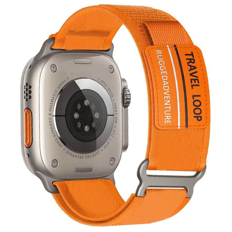 Cinturino per orologio xDfind a doppia sezione con fibbia in metallo e passante in nylon intrecciato., For Apple Watch 46mm / 49mm / 45mm / 44mm, For Apple Watch 42mm / 41mm / 40mm / 38mm