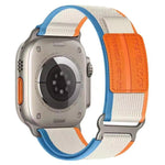 Cinturino per orologio xDfind a doppia sezione con fibbia in metallo e passante in nylon intrecciato., For Apple Watch 46mm / 49mm / 45mm / 44mm, For Apple Watch 42mm / 41mm / 40mm / 38mm