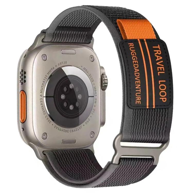 Cinturino per orologio xDfind a doppia sezione con fibbia in metallo e passante in nylon intrecciato., For Apple Watch 46mm / 49mm / 45mm / 44mm, For Apple Watch 42mm / 41mm / 40mm / 38mm