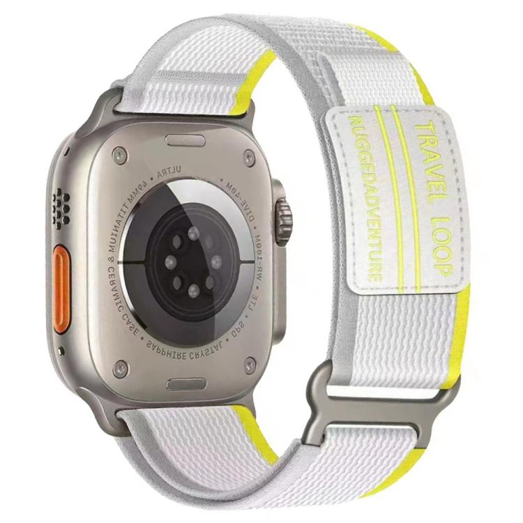 Cinturino per orologio xDfind a doppia sezione con fibbia in metallo e passante in nylon intrecciato., For Apple Watch 46mm / 49mm / 45mm / 44mm, For Apple Watch 42mm / 41mm / 40mm / 38mm