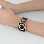 Cinturino per orologio xDfind a doppia sezione con fibbia in metallo e passante in nylon intrecciato., For Apple Watch 46mm / 49mm / 45mm / 44mm, For Apple Watch 42mm / 41mm / 40mm / 38mm