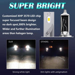 2 lampadine a LED per fari auto da 25W 2500lm 6000K, 9004, 9005, 9006, 9007, H1, H4, H7, H11, H13