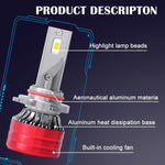 2 lampadine a LED per fari auto da 25W 2500lm 6000K, 9004, 9005, 9006, 9007, H1, H4, H7, H11, H13