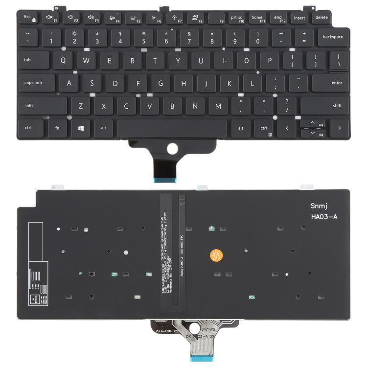 Tastiera retroilluminata per laptop Dell LATITUDE P33S 13-7300 7310, versione USA., For Dell LATITUDE P33S 13-7300 7310