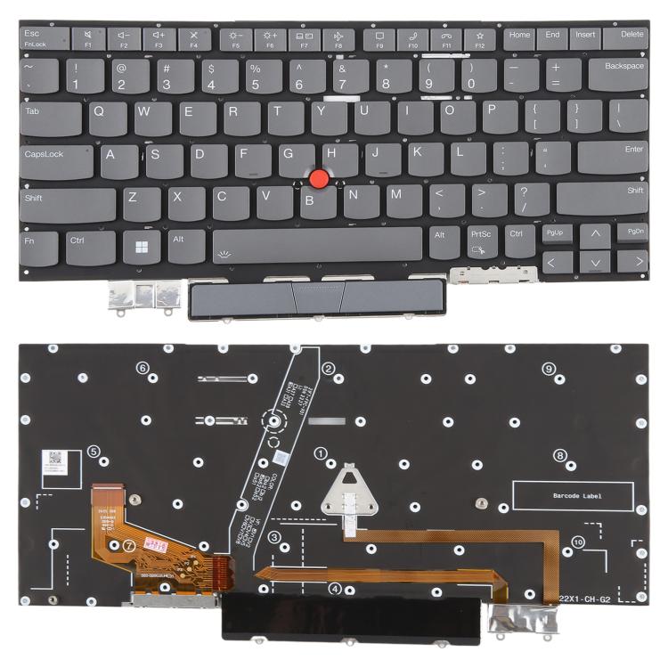 Tastiera retroilluminata per laptop Lenovo Thinkpad X1 Yoga 6a generazione 2021, versione USA., For Lenovo Thinkpad X1 YOGA 6TH 2021