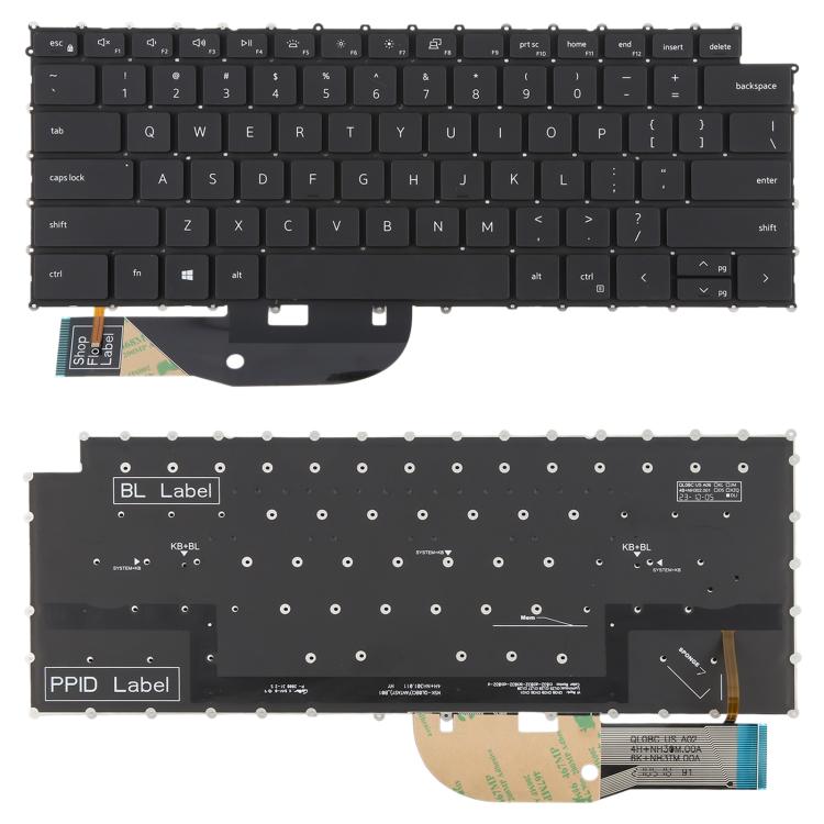 Tastiera retroilluminata per laptop, versione USA, per Dell XPS 15 9510 9520 9700 9500 Precision 5560 5760 5750 5550 XPS 17 9700 9720 P91F P92F, For Dell XPS 15 9510