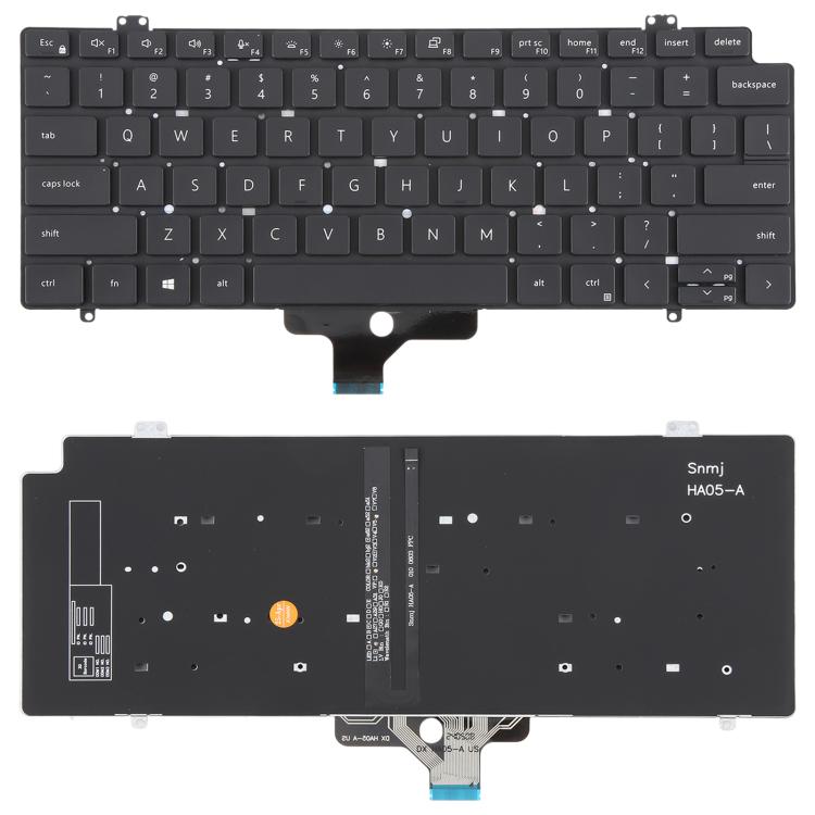 Tastiera retroilluminata per laptop Dell Latitude 7410 7410 2in1 P131G P119G, versione USA., For Dell Latitude 7410
