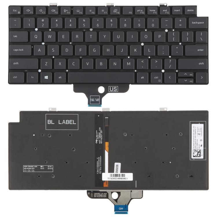 Tastiera retroilluminata per laptop Dell Latitude 5320 7320, versione USA., For Dell Latitude 5320 7320