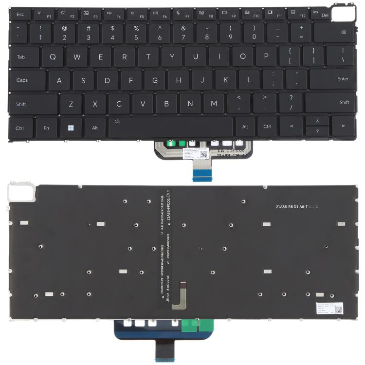 Tastiera retroilluminata per laptop, versione USA, compatibile con Honor MagicBook 21/22 HGE-W56 V14 HGF-W56/W76 GLO-F56/F76, For Honor MagicBook 21/22