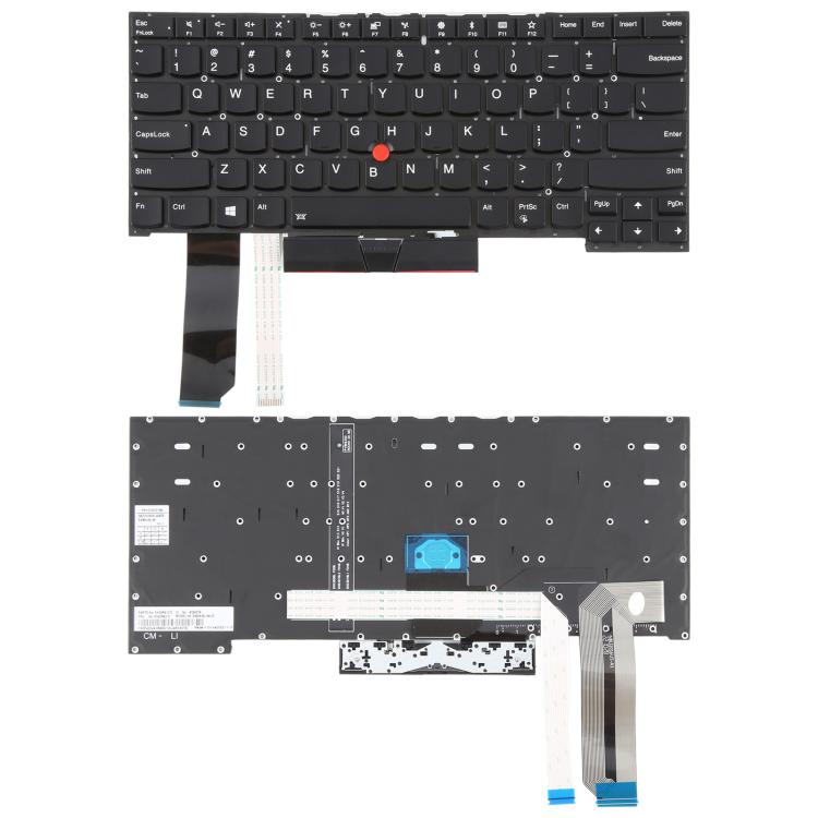 Tastiera retroilluminata per laptop con puntatore, versione USA, per Lenovo Thinkpad E480 E485 E490 E495 E490S L380 L480 L390 L490 R480 R490 T480S T490 T495 01YP360, For Lenovo Thinkpad E480 E485
