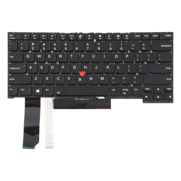 Tastiera retroilluminata per laptop con puntatore, versione USA, per Lenovo Thinkpad E480 E485 E490 E495 E490S L380 L480 L390 L490 R480 R490 T480S T490 T495 01YP360, For Lenovo Thinkpad E480 E485