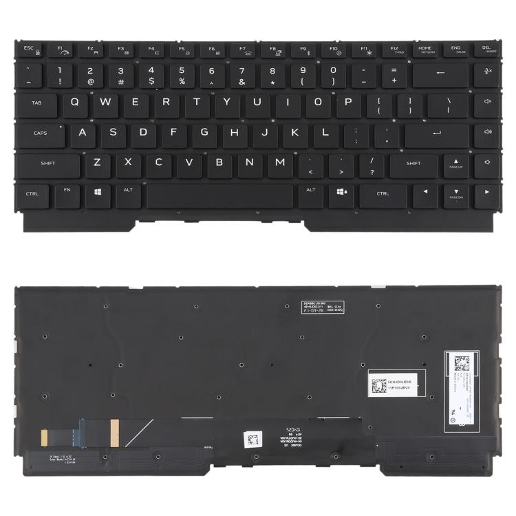 Tastiera retroilluminata a colori versione USA per laptop DELL Alienware M15 R5 M15 R6 M15 R7, For DELL Alienware M15 R5 M15 R6 M15 R7