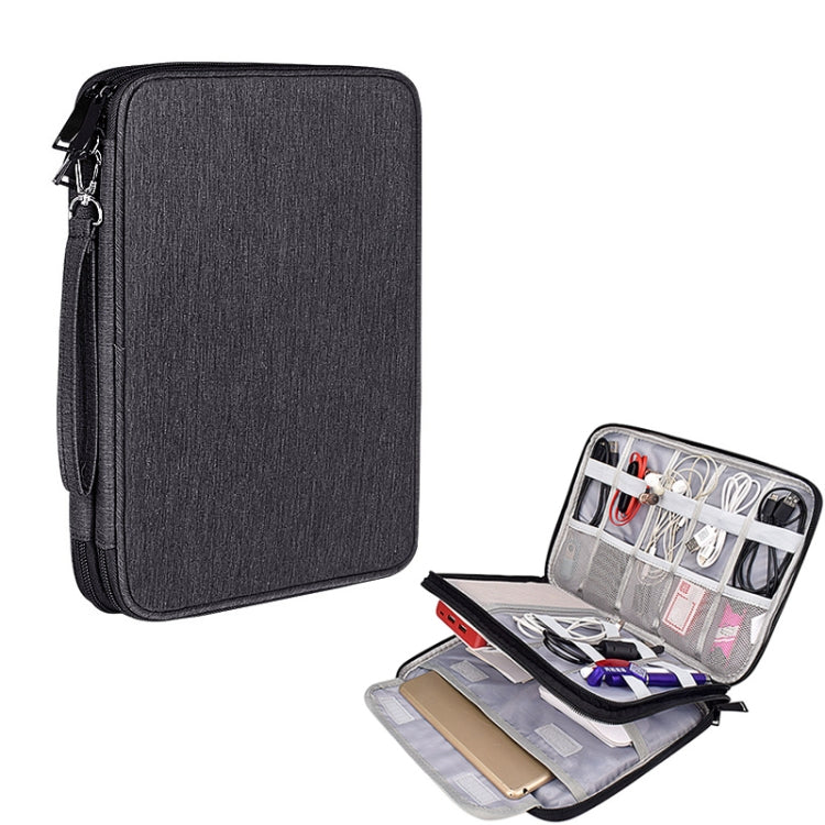 SM01 Multi-funzione Impermeabile Doppio Strato Cavo Dati Auricolare U Disco Accessori Digitali Borsa di Immagazzinaggio, Dimensioni: L, Size: L(Black), Size: L(Navy Blue)
