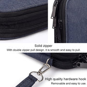 SM01 Multi-funzione Impermeabile Doppio Strato Cavo Dati Auricolare U Disco Accessori Digitali Borsa di Immagazzinaggio, Dimensioni: L, Size: L(Black), Size: L(Navy Blue)