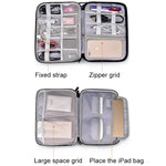 SM01 Multi-funzione Impermeabile Doppio Strato Cavo Dati Auricolare U Disco Accessori Digitali Borsa di Immagazzinaggio, Dimensioni: L, Size: L(Black), Size: L(Navy Blue)