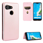 Custodia portafoglio magnetica in fibra di carbonio per smartphon