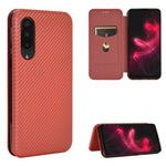 Custodia portafoglio magnetica in fibra di carbonio per smartphon