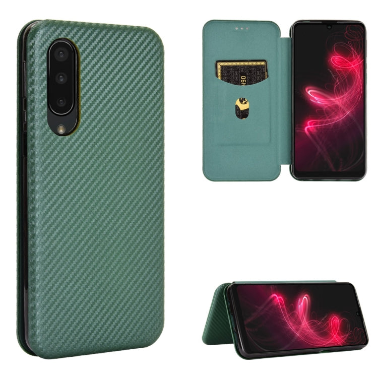 Custodia portafoglio magnetica in fibra di carbonio per smartphon