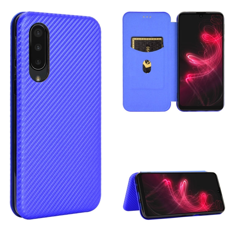 Custodia portafoglio magnetica in fibra di carbonio per smartphon
