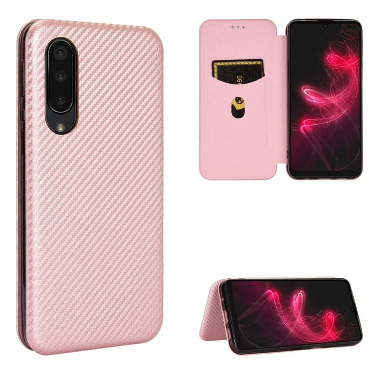 Custodia portafoglio magnetica in fibra di carbonio per smartphon