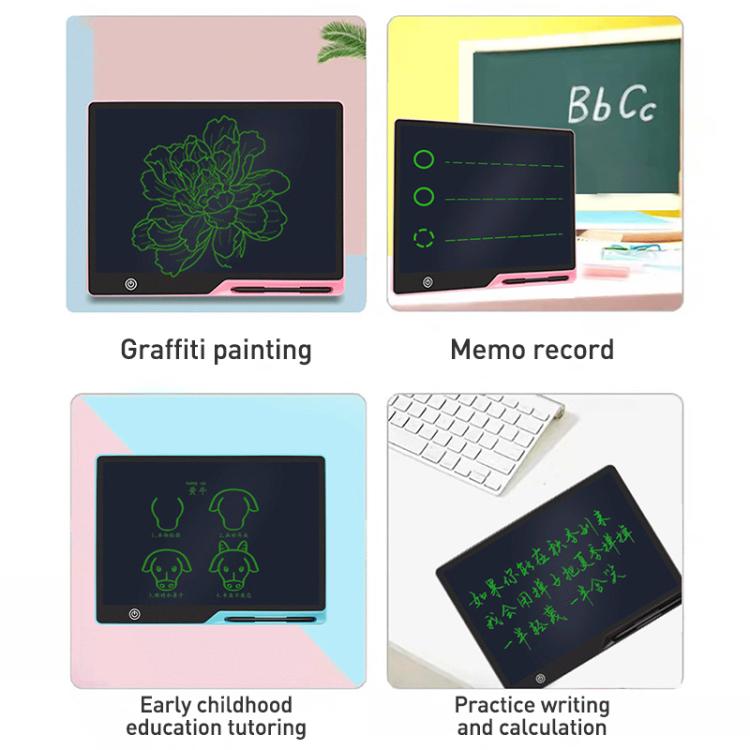 Tavoletta grafica LCD ricaricabile da 16 pollici per bambini, ideale per disegnare e scrivere., Pink / Green Writing, Black / Green Writing, Pink / Color Writing, Black / Color Writing, Blue / Color Writing