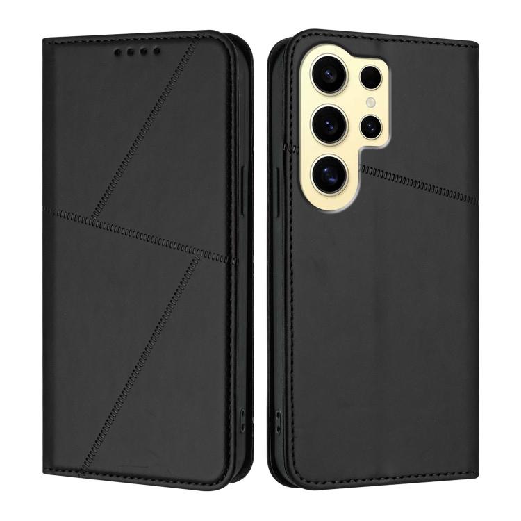 Robusta custodia a libro in pelle satinata con chiusura magnetica., For Samsung Galaxy S24 FE 5G, For Samsung Galaxy S24 Ultra 5G, For Samsung Galaxy S23 FE 5G