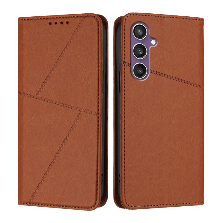 Robusta custodia a libro in pelle satinata con chiusura magnetica., For Samsung Galaxy S24 FE 5G, For Samsung Galaxy S24 Ultra 5G, For Samsung Galaxy S23 FE 5G