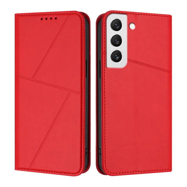 Robusta custodia a libro in pelle satinata con chiusura magnetica., For Samsung Galaxy S22 5G, For Samsung Galaxy S21 FE 5G, For Samsung Galaxy S21 5G