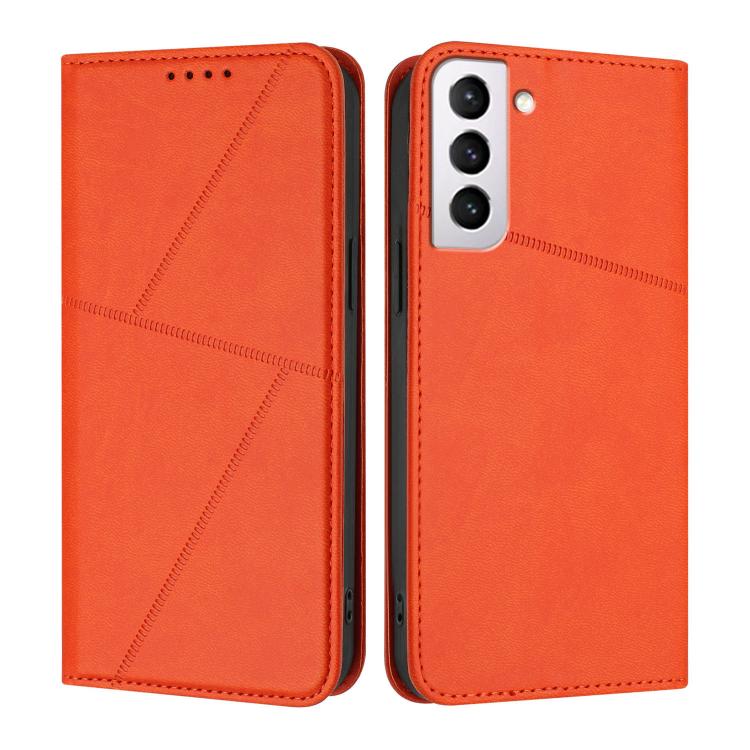 Robusta custodia a libro in pelle satinata con chiusura magnetica., For Samsung Galaxy S22 5G, For Samsung Galaxy S21 FE 5G, For Samsung Galaxy S21 5G