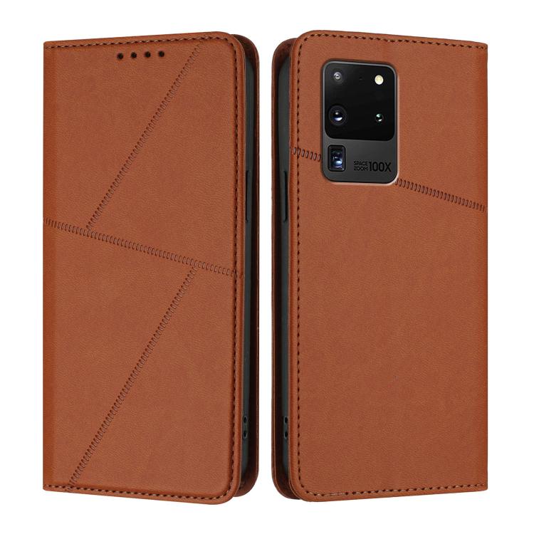 Robusta custodia a libro in pelle satinata con chiusura magnetica., For Samsung Galaxy S21+ 5G, For Samsung Galaxy S21 Ultra 5G, For Samsung Galaxy S20 Ultra