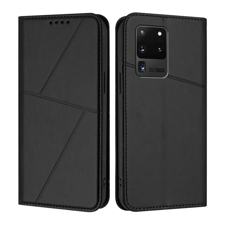 Robusta custodia a libro in pelle satinata con chiusura magnetica., For Samsung Galaxy S21+ 5G, For Samsung Galaxy S21 Ultra 5G, For Samsung Galaxy S20 Ultra
