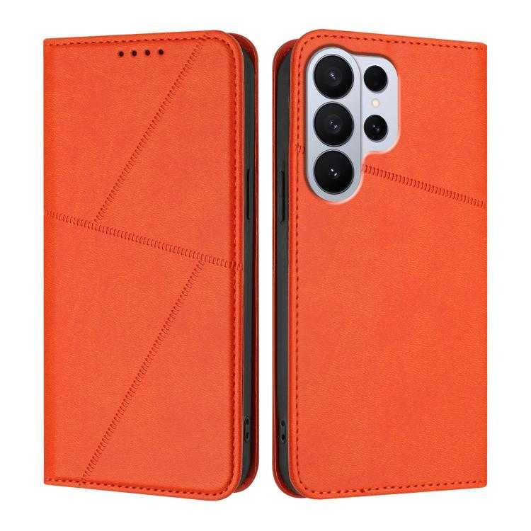 Robusta custodia a libro in pelle satinata con chiusura magnetica., For Galaxy S26 FE 5G, For Samsung Galaxy S26 Edge 5G, For Samsung Galaxy S26 Ultra 5G