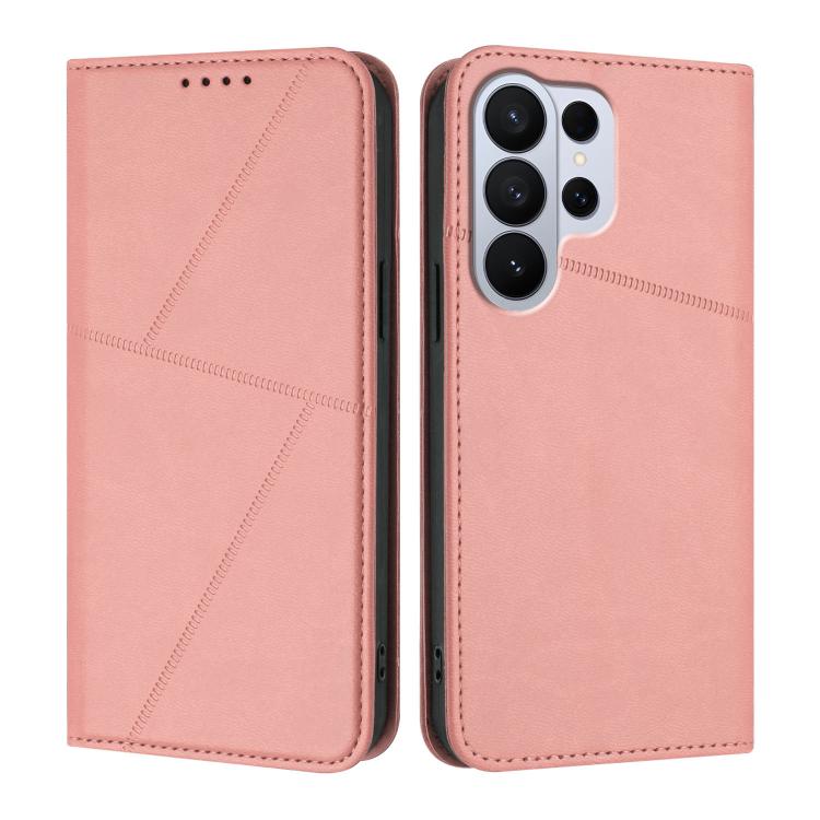 Robusta custodia a libro in pelle satinata con chiusura magnetica., For Galaxy S26 FE 5G, For Samsung Galaxy S26 Edge 5G, For Samsung Galaxy S26 Ultra 5G