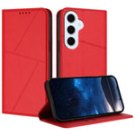 Robusta custodia a libro in pelle satinata con chiusura magnetica., For Galaxy S26 FE 5G, For Samsung Galaxy S26 Edge 5G, For Samsung Galaxy S26 Ultra 5G