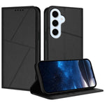 Robusta custodia a libro in pelle satinata con chiusura magnetica., For Galaxy S26 FE 5G, For Samsung Galaxy S26 Edge 5G, For Samsung Galaxy S26 Ultra 5G