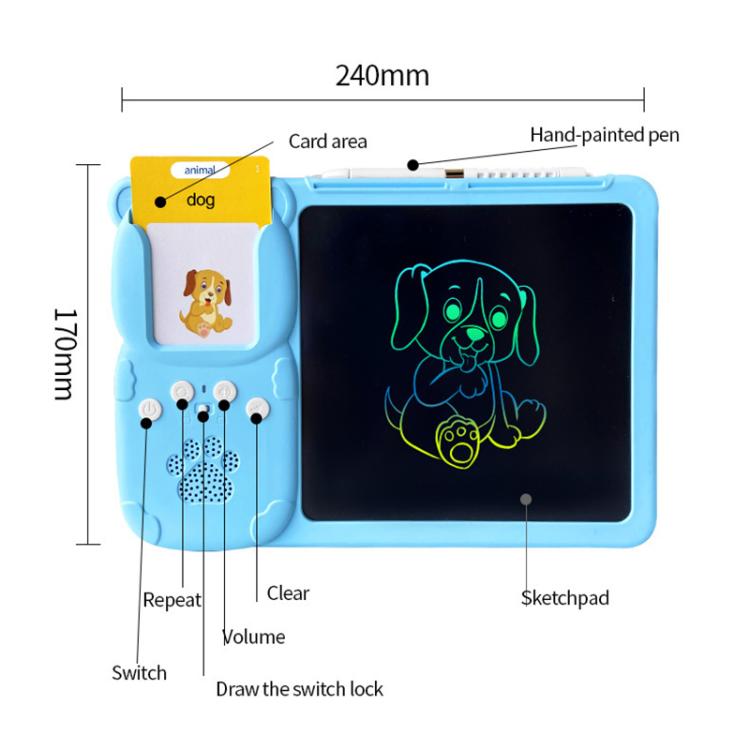 Lavagna LCD 8.5" per Bambini con Audiolibri Inglesi