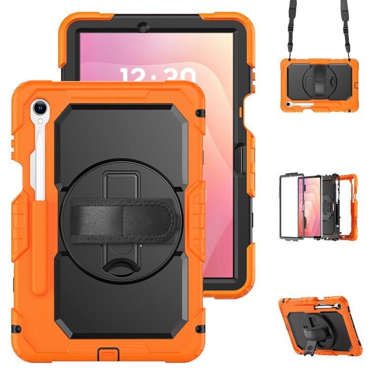 Custodia ibrida in silicone per PC e tablet con tracolla, For Samsung Galaxy Tab S10 Lite / S10 FE, For Samsung Galaxy Tab S11