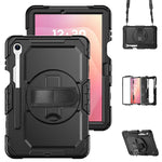 Custodia ibrida in silicone per PC e tablet con tracolla, For Samsung Galaxy Tab S10 Lite / S10 FE, For Samsung Galaxy Tab S11