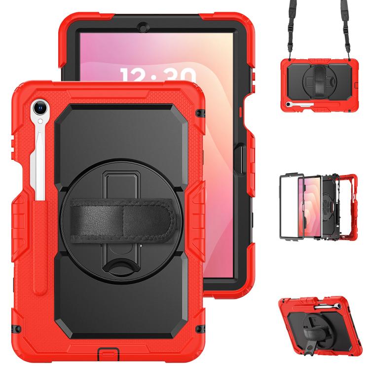 Custodia ibrida in silicone per PC e tablet con tracolla, For Samsung Galaxy Tab S10 Lite / S10 FE, For Samsung Galaxy Tab S11