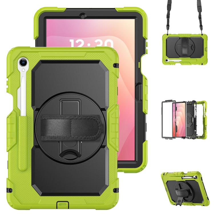 Custodia ibrida in silicone per PC e tablet con tracolla, For Samsung Galaxy Tab S10 Lite / S10 FE, For Samsung Galaxy Tab S11