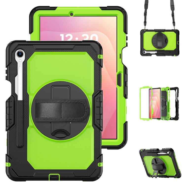 Custodia ibrida in silicone per PC e tablet con tracolla, For Samsung Galaxy Tab S10 Lite / S10 FE, For Samsung Galaxy Tab S11