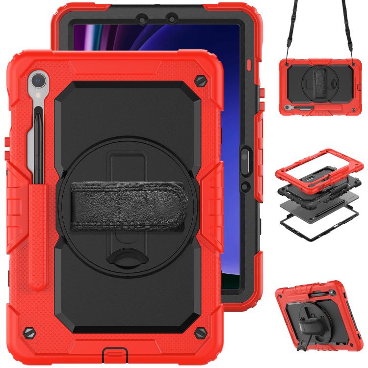 Custodia ibrida in silicone per PC e tablet con tracolla, For Samsung Galaxy Tab S10 Lite / S10 FE, For Samsung Galaxy Tab S11