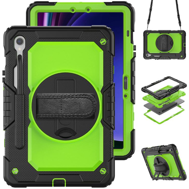 Custodia ibrida in silicone per PC e tablet con tracolla, For Samsung Galaxy Tab S10 Lite / S10 FE, For Samsung Galaxy Tab S11